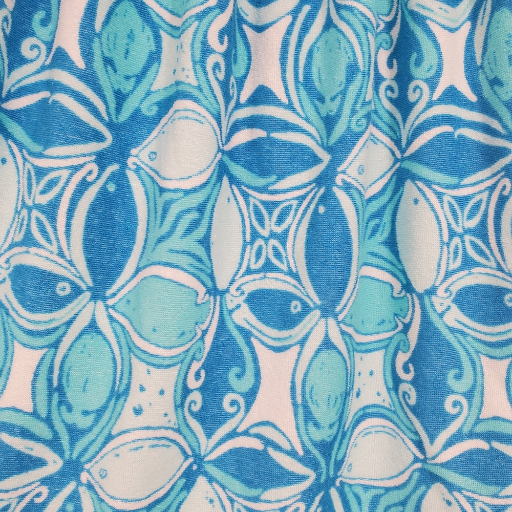 Lilly Pulitzer Brigitte Blue & White Terry Cloth Swim Sleeveless Cover Up Sz. XS - Picture 8 of 10